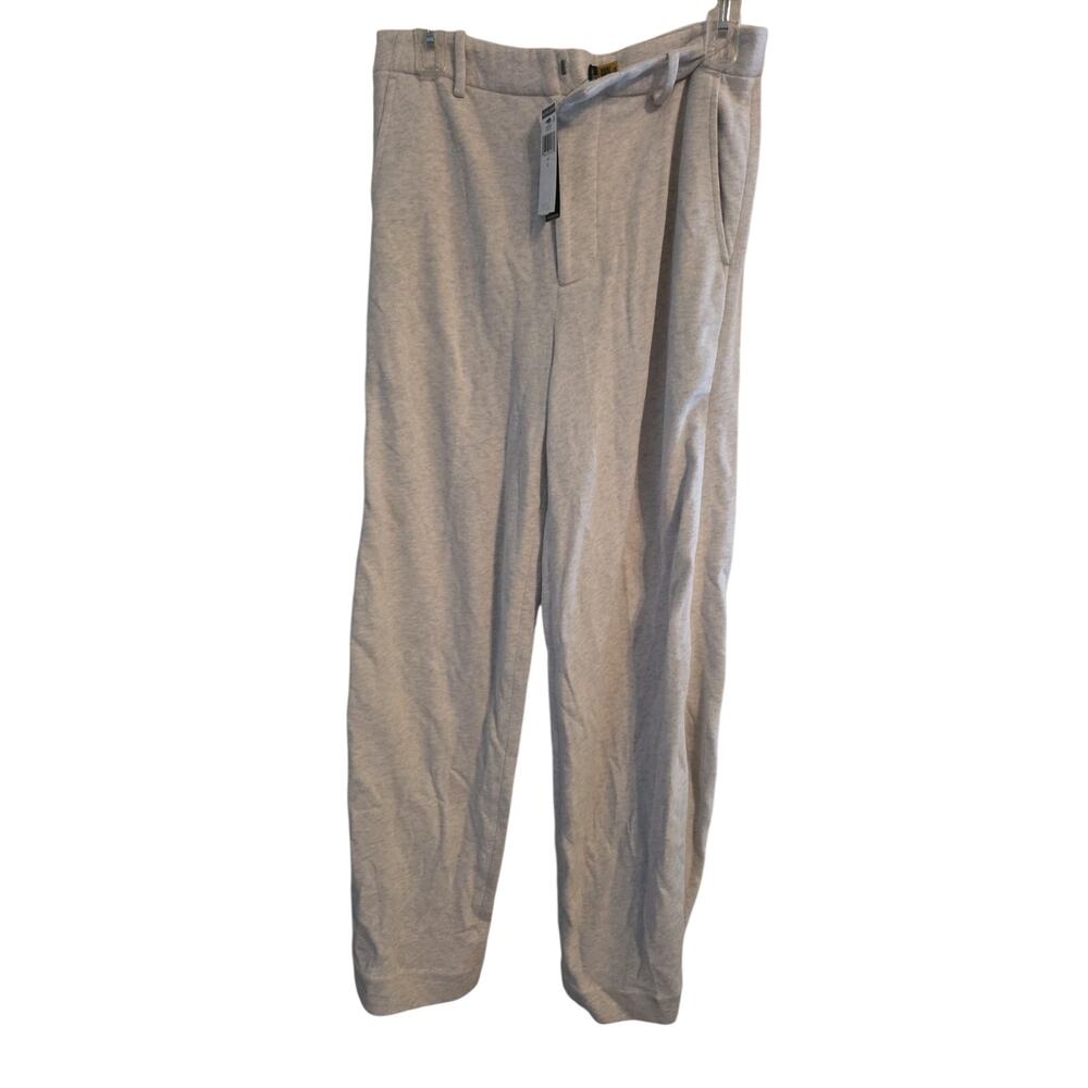 Polo Ralph Lauren Gray Drawstring Wide Leg Sweatpants Hand Pockets Womens 6 New